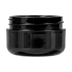 1/2 oz. Black Polypropylene Dome Double Wall Jar with 48/400 Neck (Cap Sold Separately)